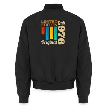 Edition Limitée Original 1976 Anniversaire  - Bomber unisexe - noir - Dos - AI Model Male 185 light (185cm)