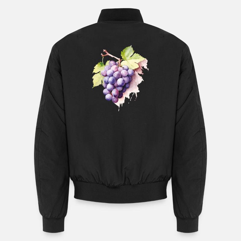 Grappe d’aquarelle de raisins Bomber unisexe