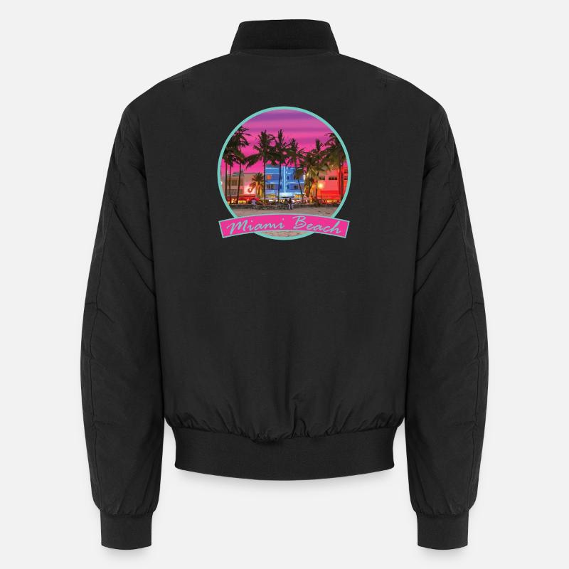 80er Retro Miami Beach Vaporwave Unisex Bomberjacke