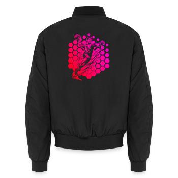 Handball Love Claire Recherche pour Handball pour hommes - Bomber unisexe - noir - Dos - AI Model Male 185 light (185cm)