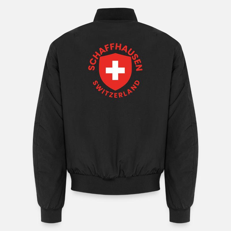 Schaffhausen-Schildemblem - Unisex Bomberjacke - Schwarz
