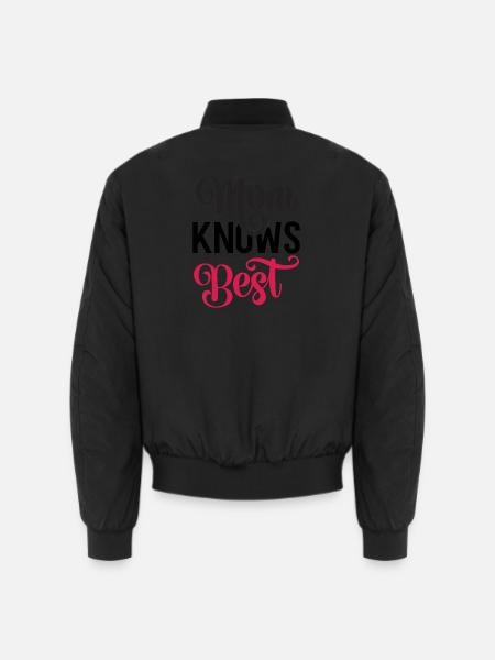 Mom Knows Best - Unisex Bomber Jacket - black