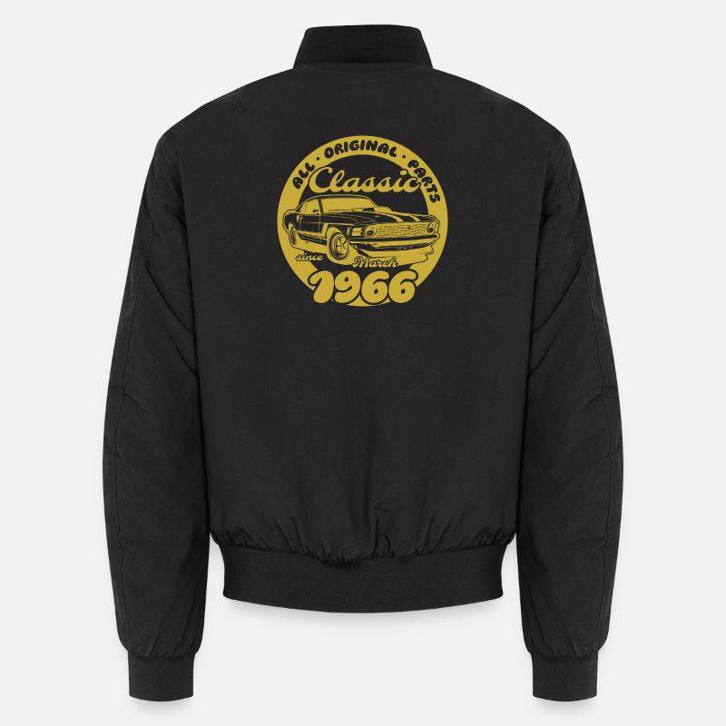 60th Birthday - Classic Musclecar 03/1966 - Unisex Bomber Jacket - black