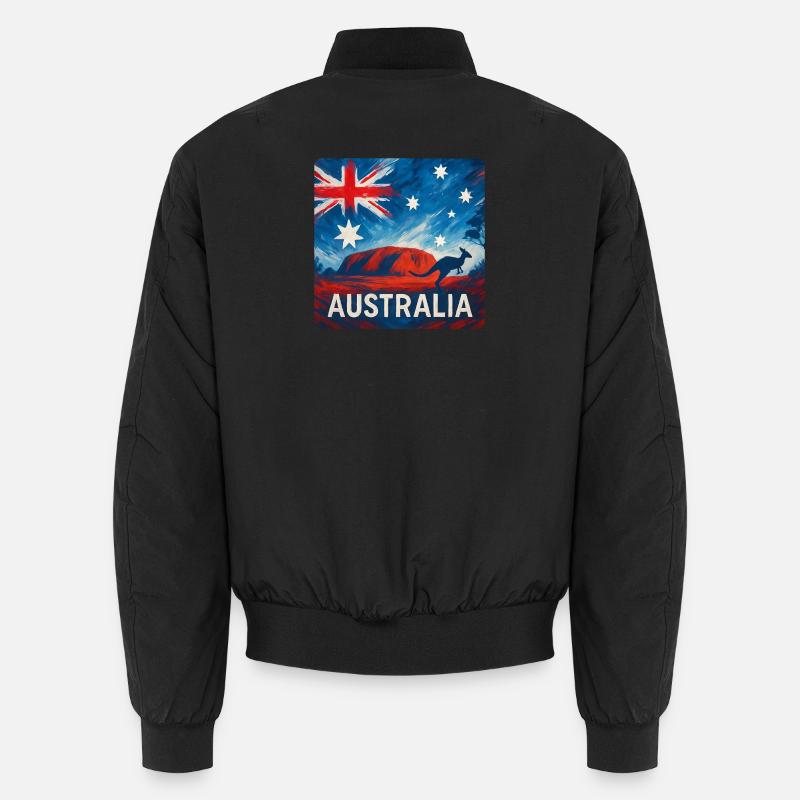 Australien Reise Design - Unisex Bomberjacke - Schwarz