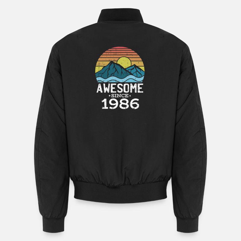 Sunset Mountains 1986 Unisex Bomber Jacket