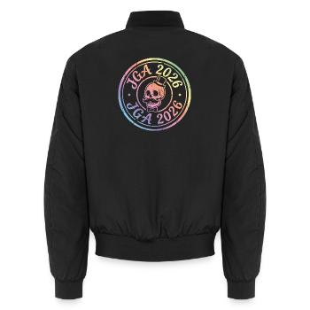 Jga 2026 Skull Bachelor Party - Unisex Bomber Jacket - black - Back - AI Model Male 185 light (185cm)