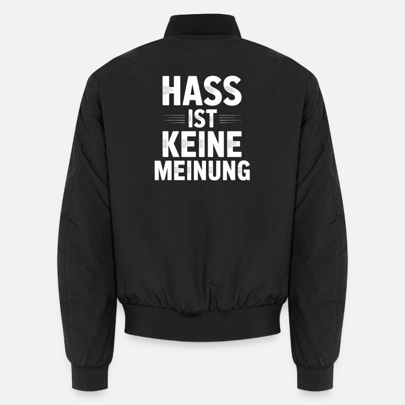 Hate is not an opinion - Antifa Tee Unisex Bomber Jacket