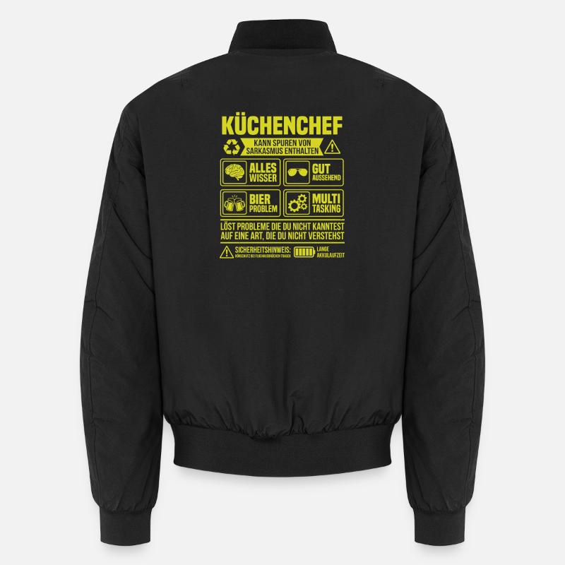 Chef – May contain traces of sarcasm - Unisex Bomber Jacket - black
