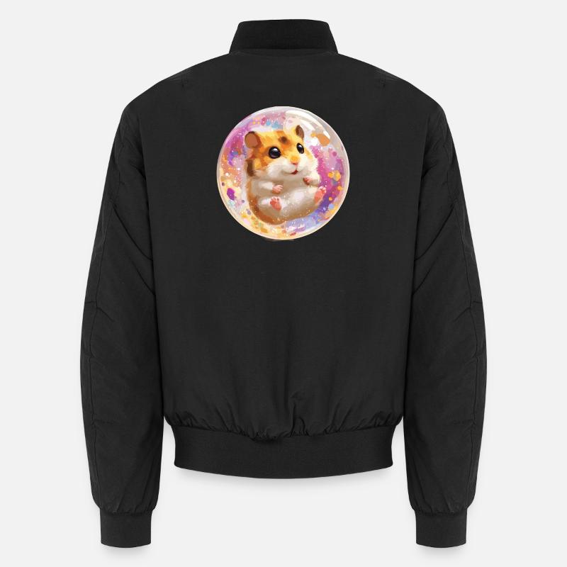 Hamster coloré dans une boule de bulle Bomber unisexe