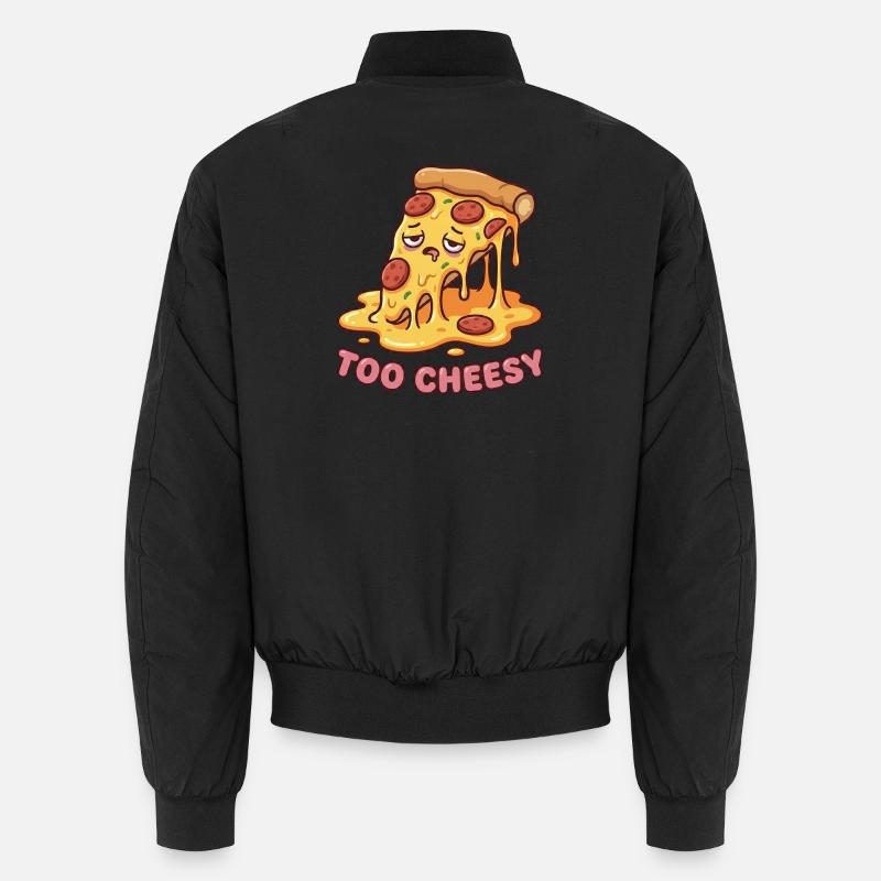 Zu käsiger Pizza Melt Unisex Bomberjacke