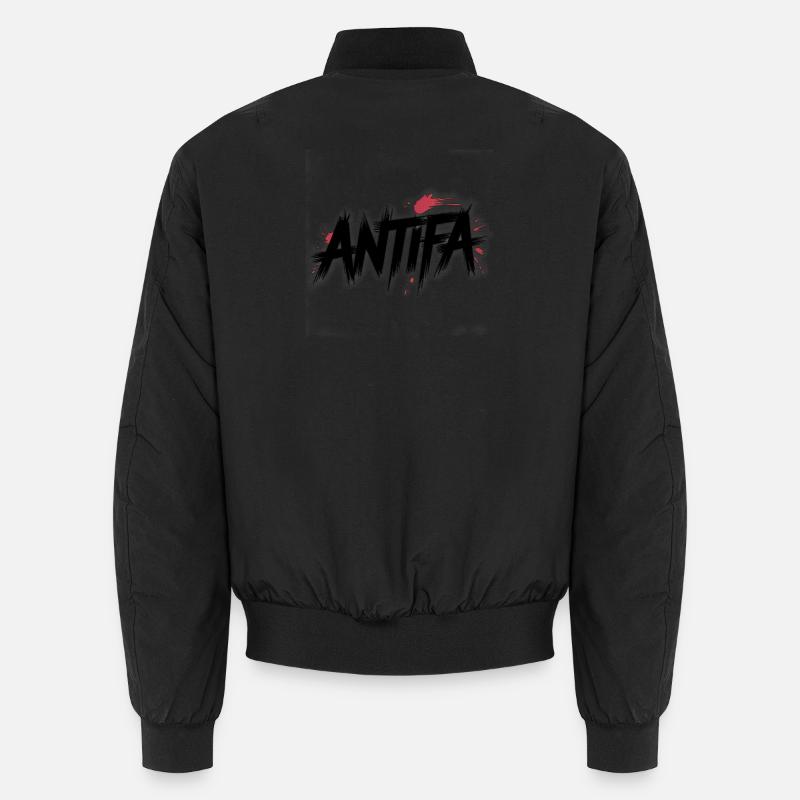 Antifa - Antifascist Merch - Unisex Bomber Jacket - black