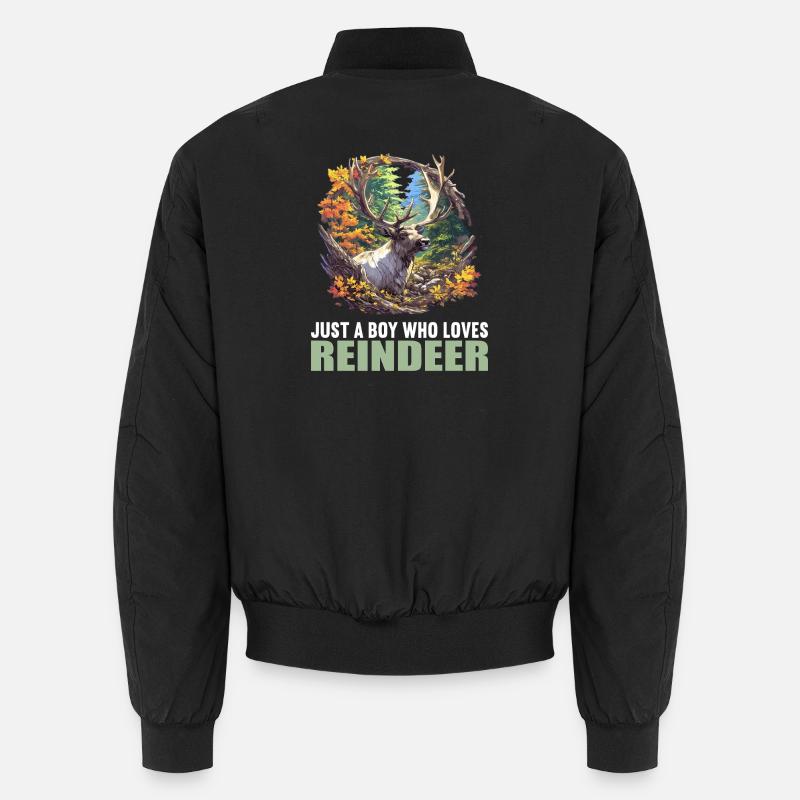 Reindeer Reindeer - Unisex Bomber Jacket - black