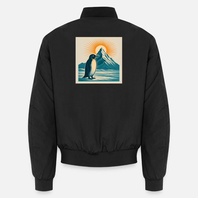 Polarsonne über Berglandschaft Unisex Bomberjacke