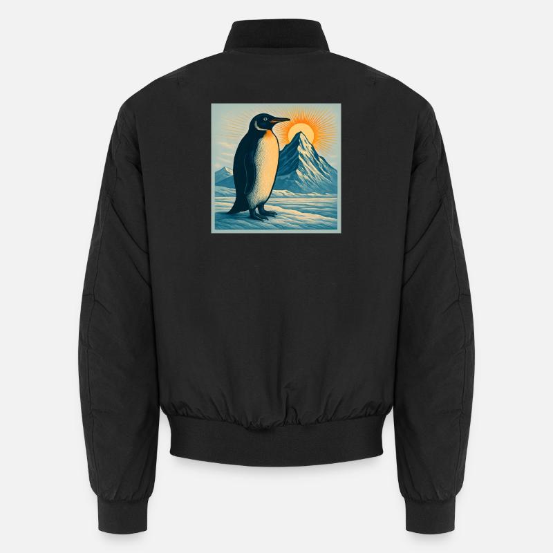 Penguin Sonnenaufgang über Eisbergen Bomber unisexe