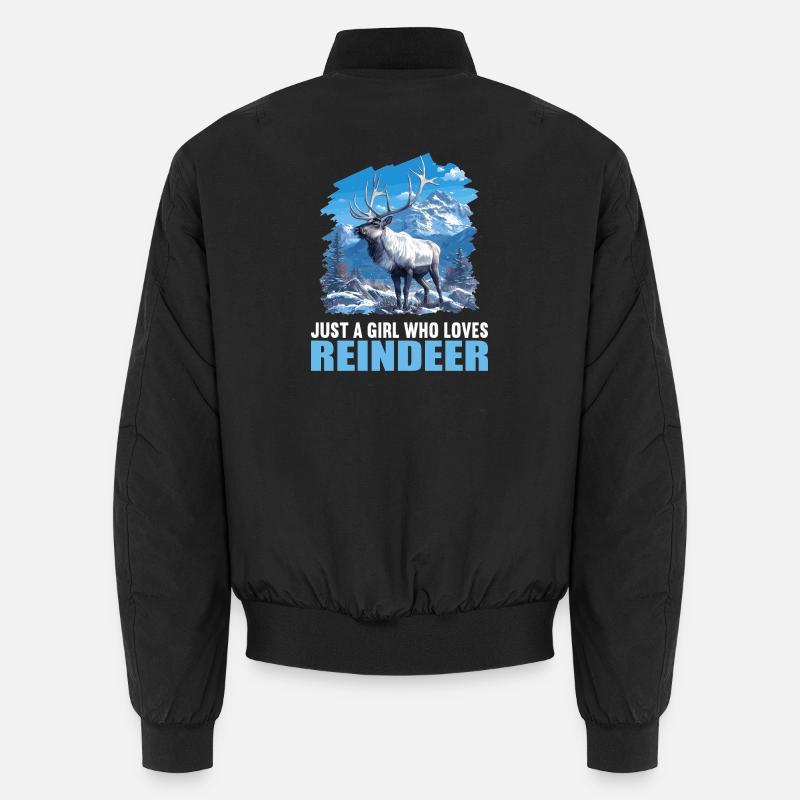 Reindeer Reindeer - Unisex Bomber Jacket - black