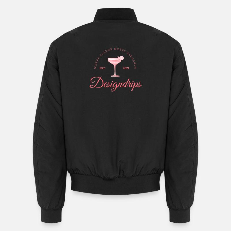 Pink Print – Flavor meets Elegance Unisex Bomber Jacket