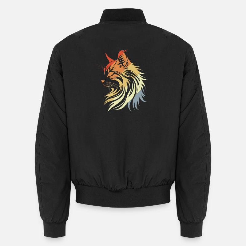 Style rétro du chat - Bomber unisexe - noir