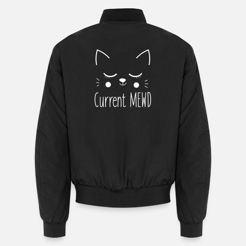 Current Mood Cute Cat Lover - Unisex Bomber Jacket - black