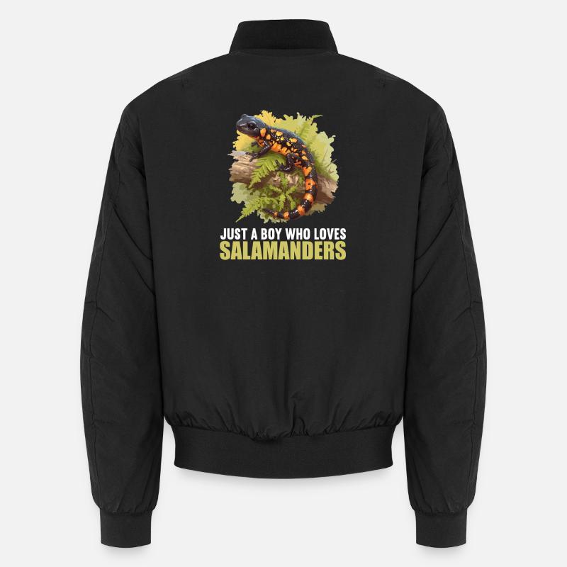 Feuersalamander Salamander - Unisex Bomberjacke - Schwarz