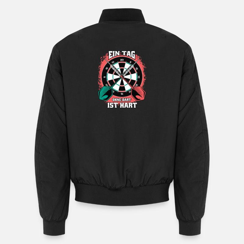Ein Tag ohne Dart wird hart – Lustiges Darts Shirt Unisex Bomberjacke