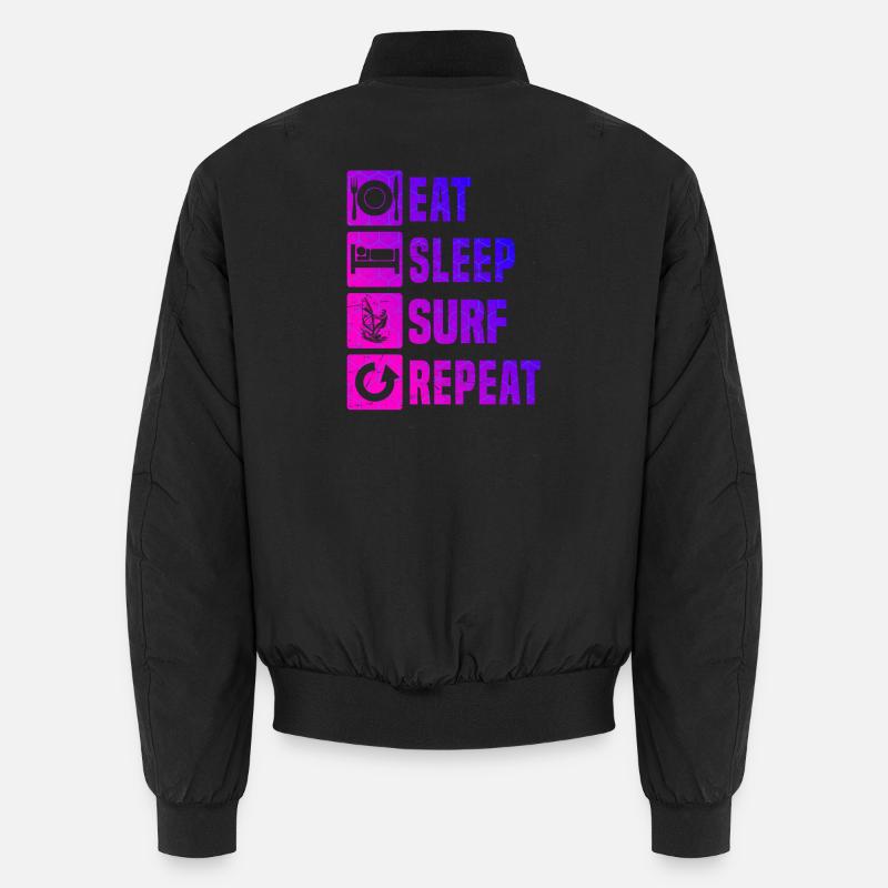 Windsurfing Fans aufgepasst schlichtes Statement - Unisex Bomberjacke - Schwarz