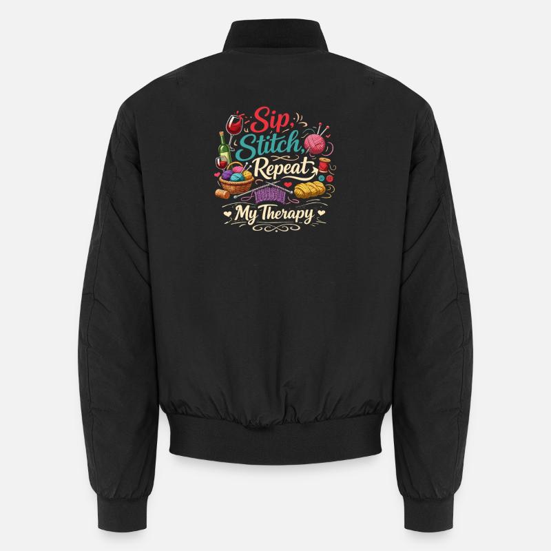 Thérapie répétée du point sip - Bomber unisexe - noir