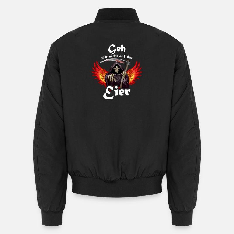 Wing Reaper with Scythe - Unisex Bomber Jacket - black