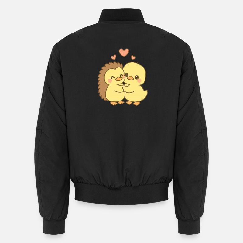 Couple de canards pour la Saint-Valentin Bomber unisexe