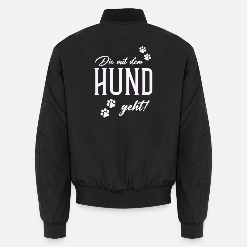 Hund und Gassi Stil - Unisex Bomberjacke - Schwarz