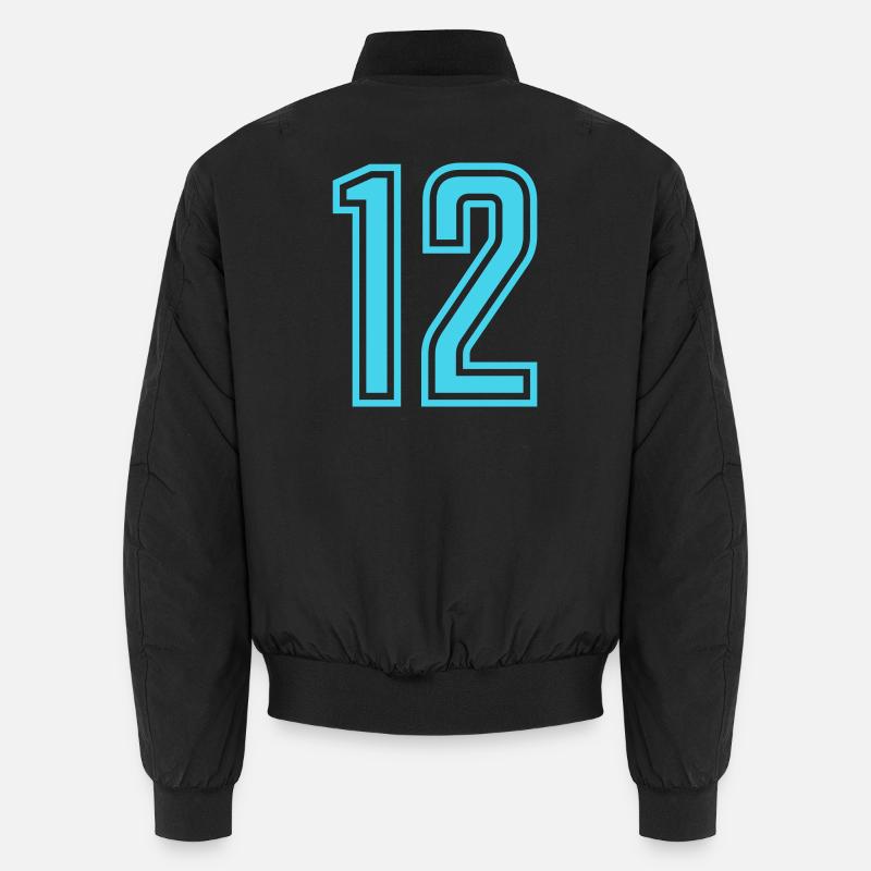 12- - Unisex Bomberjacke - Schwarz