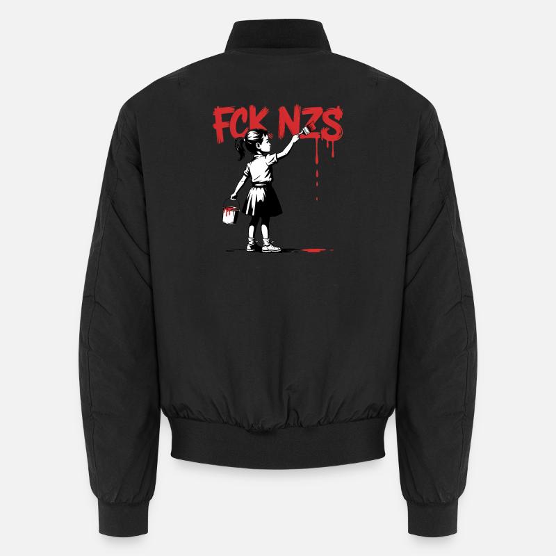 F*ck Nazis – Antifaschistischer Tee Unisex Bomberjacke