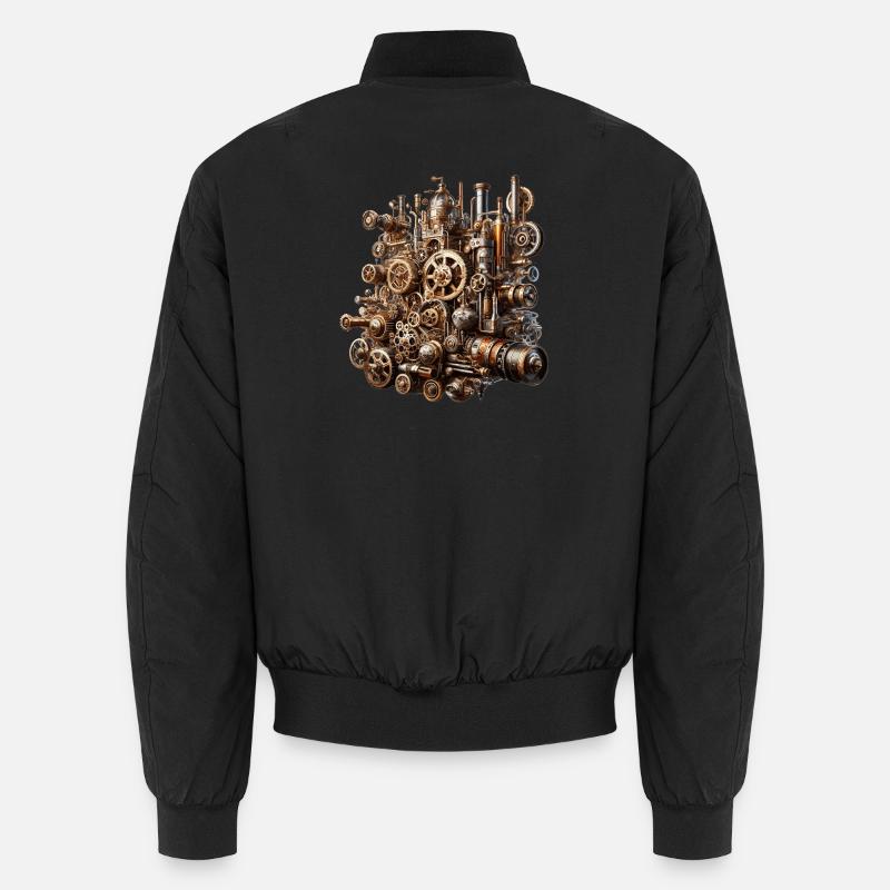 Steampunk Gearwerk Colossus - Unisex Bomber Jacket - black