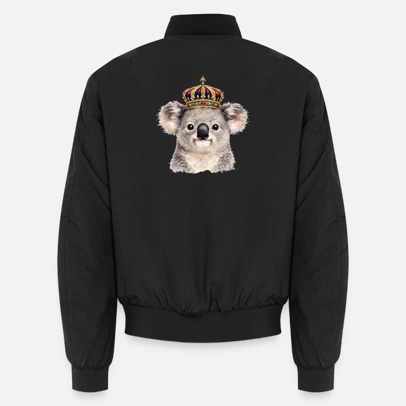 Königlicher Koala mit Krone  Unisex Bomberjacke