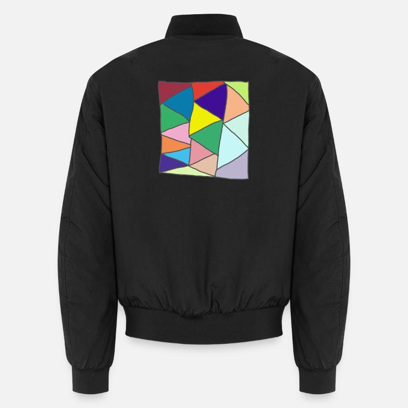 Geometrischer Glasmosaik-Burst Unisex Bomberjacke