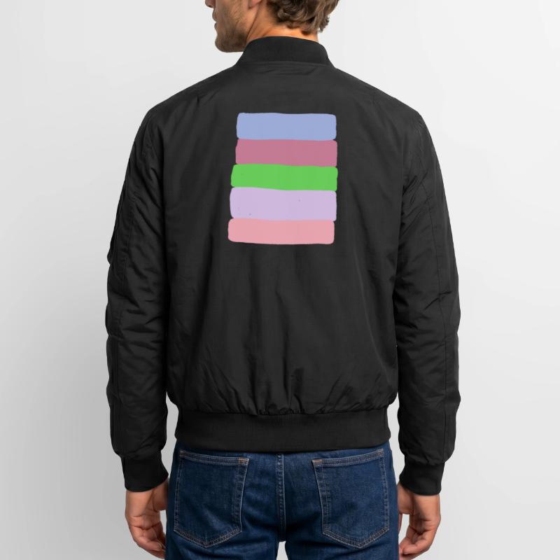 Pastellstreifen-Stack Unisex Bomberjacke