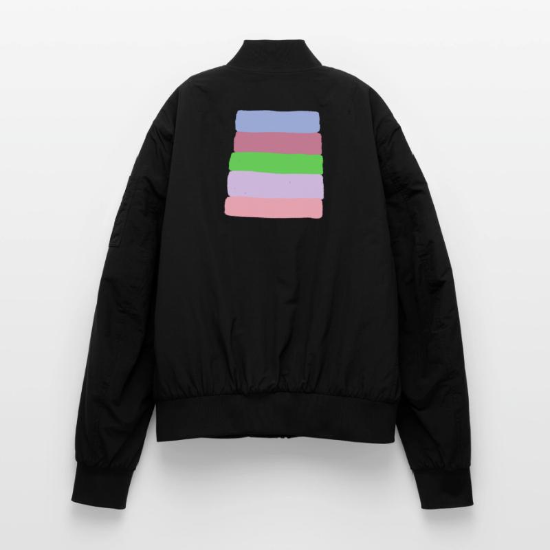 Pastellstreifen-Stack Unisex Bomberjacke