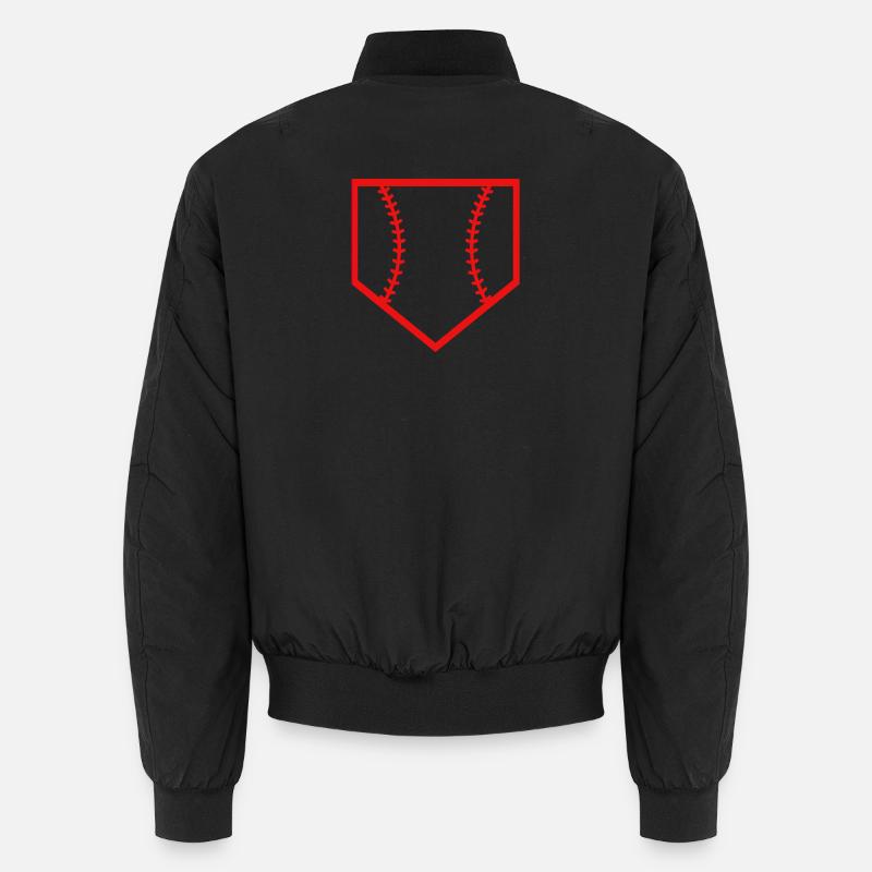 Baseball-Homeplate - Unisex Bomberjacke - Schwarz