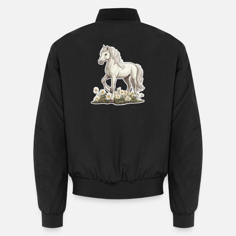 Pferd auf Wiese Unisex Bomberjacke