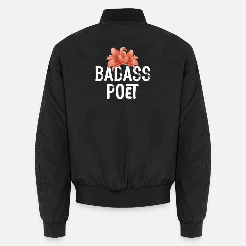 Typographie des Fleurs du Poète Badass Bomber unisexe
