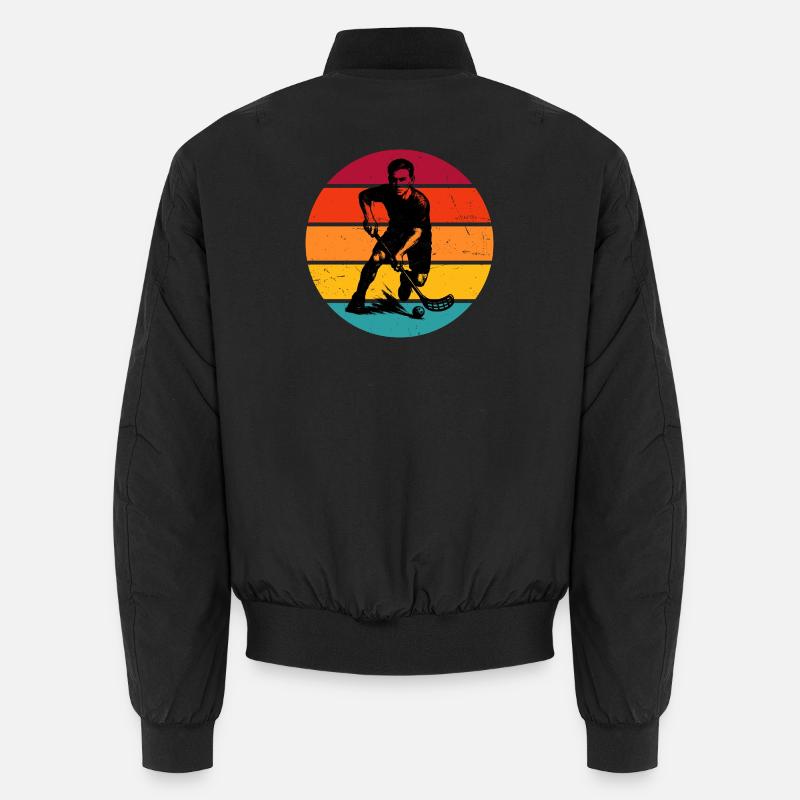 Attention floorball fans, simple statement Unisex Bomber Jacket