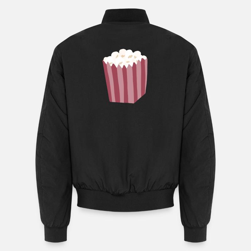 Popcornbox-Illustration - Unisex Bomberjacke - Schwarz