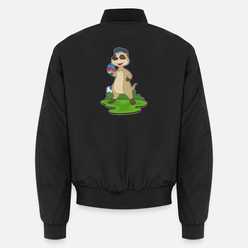 Erdmännchen Ostern Ostereier - Unisex Bomberjacke - Schwarz