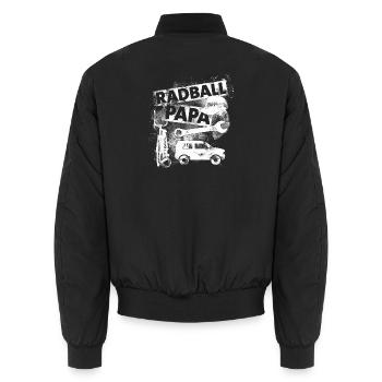 Radball, Cycleball, Hallenradsport, Papa - Unisex Bomberjacke - Schwarz - Hinten - AI Model Male 185 light (185cm)