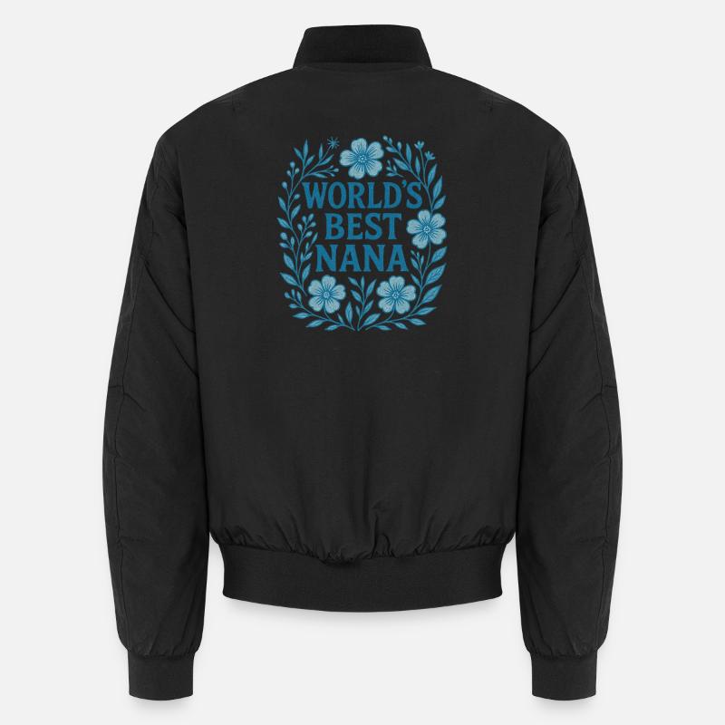 Der beste Nana-Blumenkranz der Welt Unisex Bomberjacke