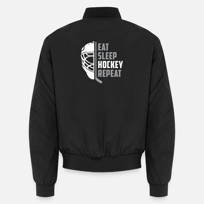 Hockey - Unisex Bomberjacke - Schwarz