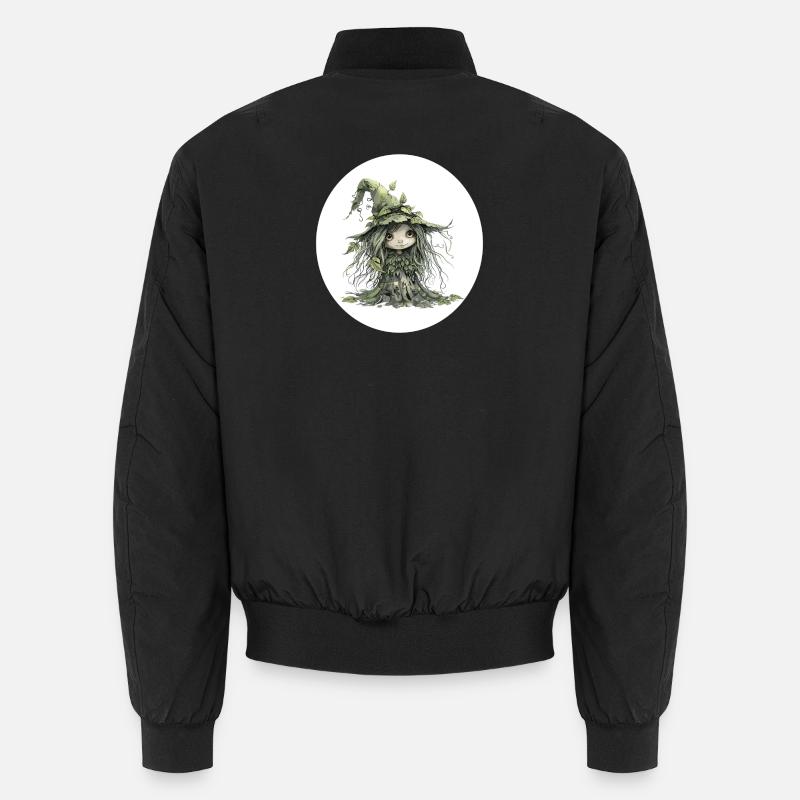 Forest fairy goblin in the leaf forest Unisex Bomber Jacket