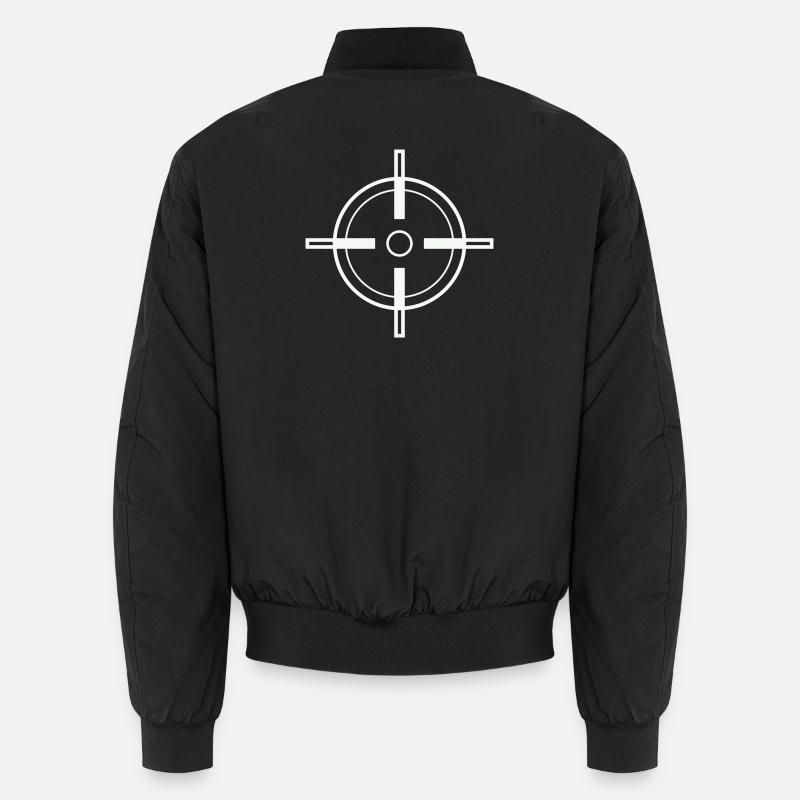 Réticule géométrique cible - Bomber unisexe - noir