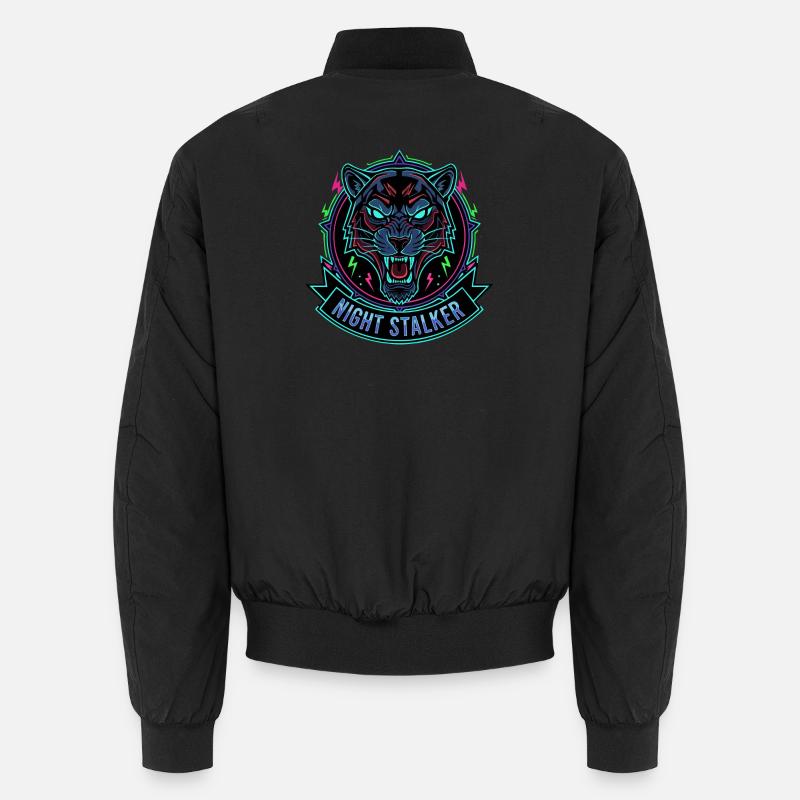 Léopard Néon Nocturne Bomber unisexe