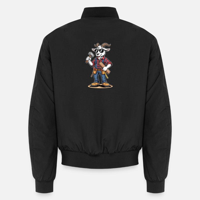 Cool Carpenter Goat Craftsman Carpenter Unisex Bomber Jacket