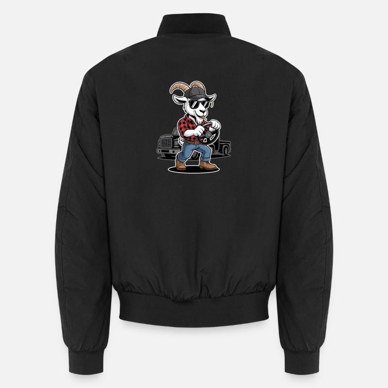 Style Chauffeur de camion Cool Goat Bomber unisexe